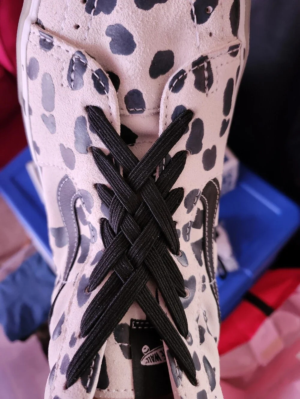 Vans Men's High-Top Dalmatian Spot Sneakers - White & Black
